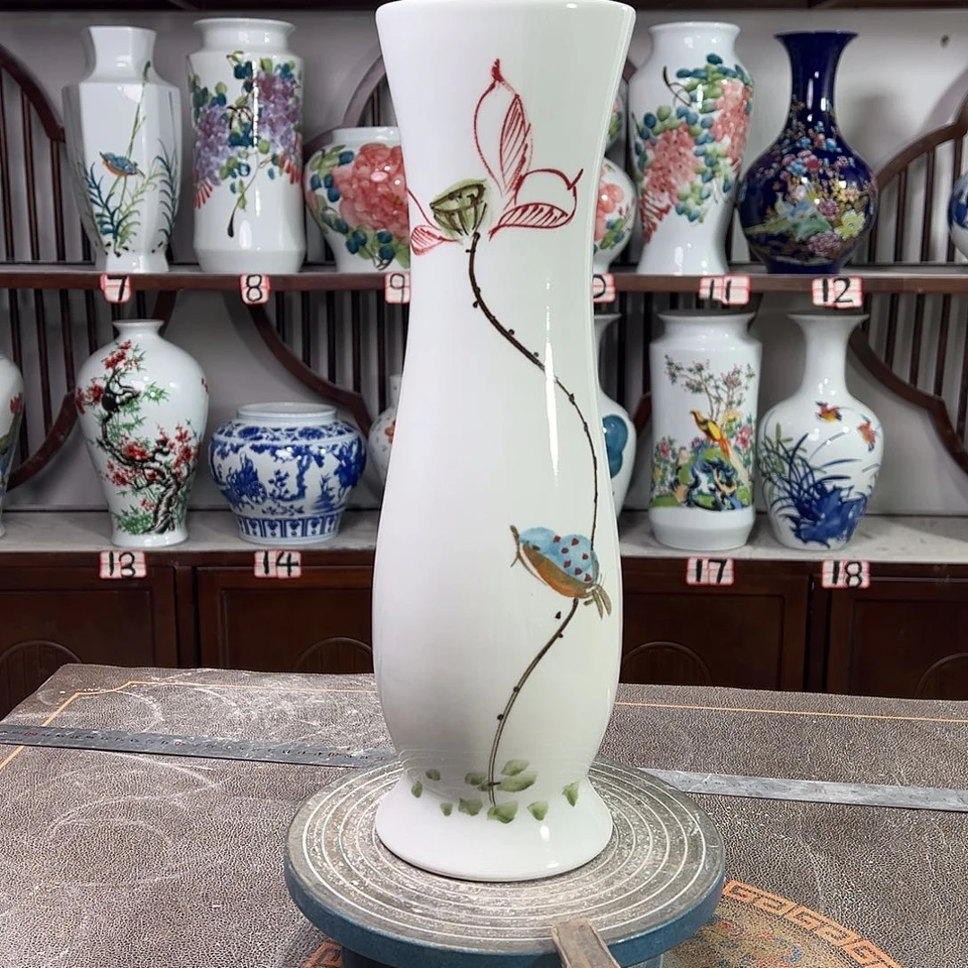 摆件陶景德镇陶瓷蛮荷鸟