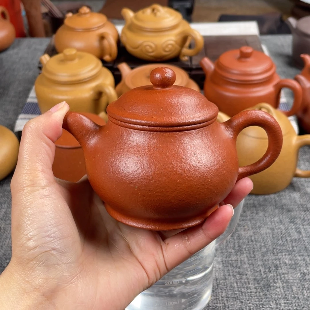 紫砂茶壶20目纯红降坡200潘壶
