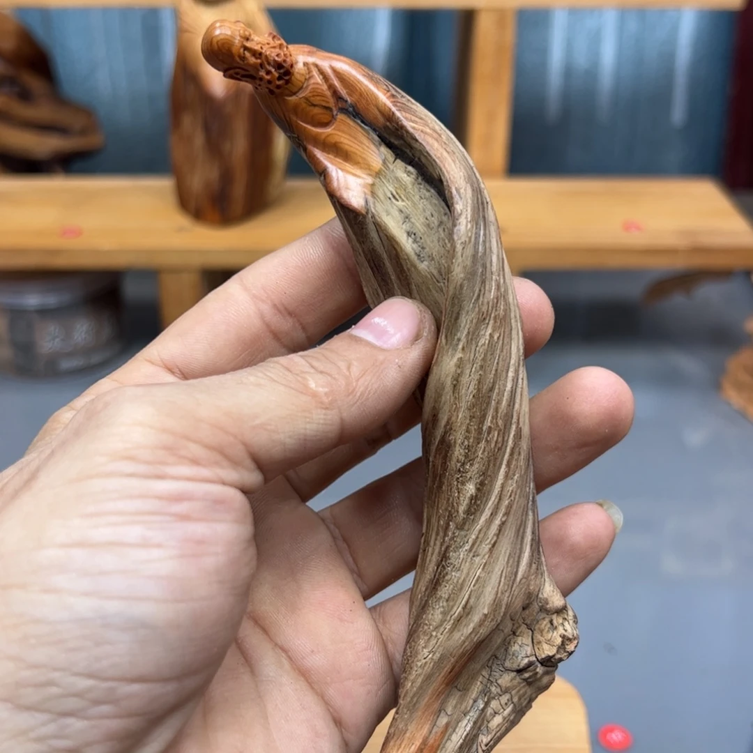 老***修木崖柏木摆件手把件