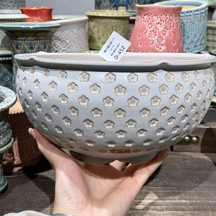 七里烧陶瓷02-14-452口径10茄*