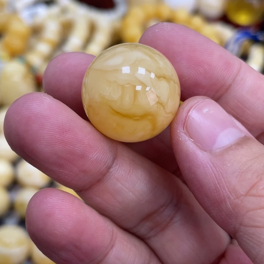 未镶嵌琥珀珠宝奇石21mm妖花