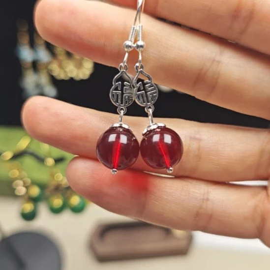 合金合金福禄款红色珠子