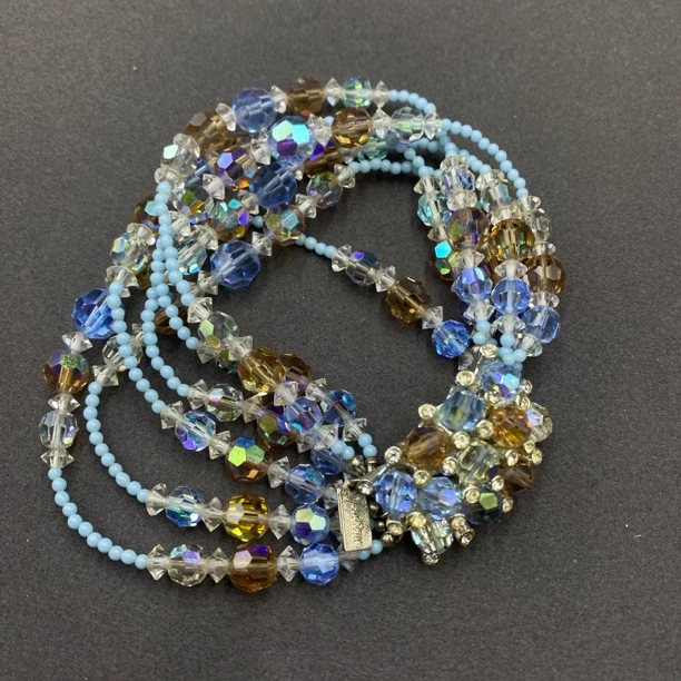 合金手链 LL 中古vintage Vendome多层幻彩手链