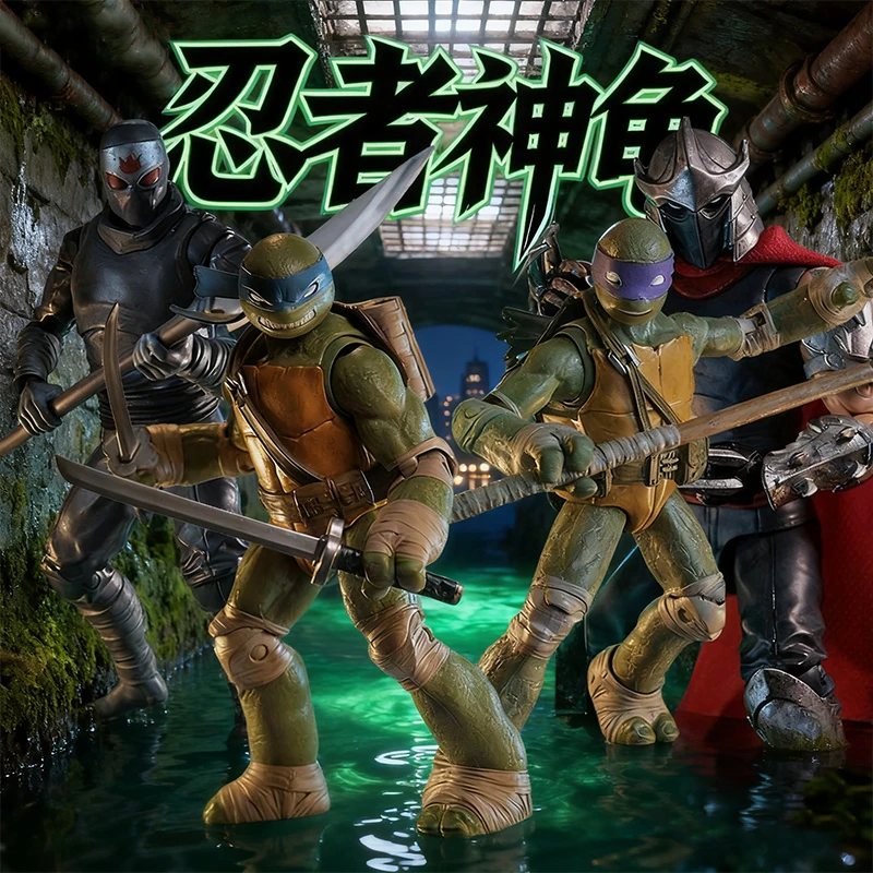 【现货】忍者神龟手办麦克法兰5寸可动人偶挂卡