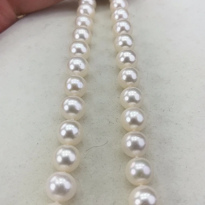 淡水珍珠颈饰银S925镶嵌卡10高品