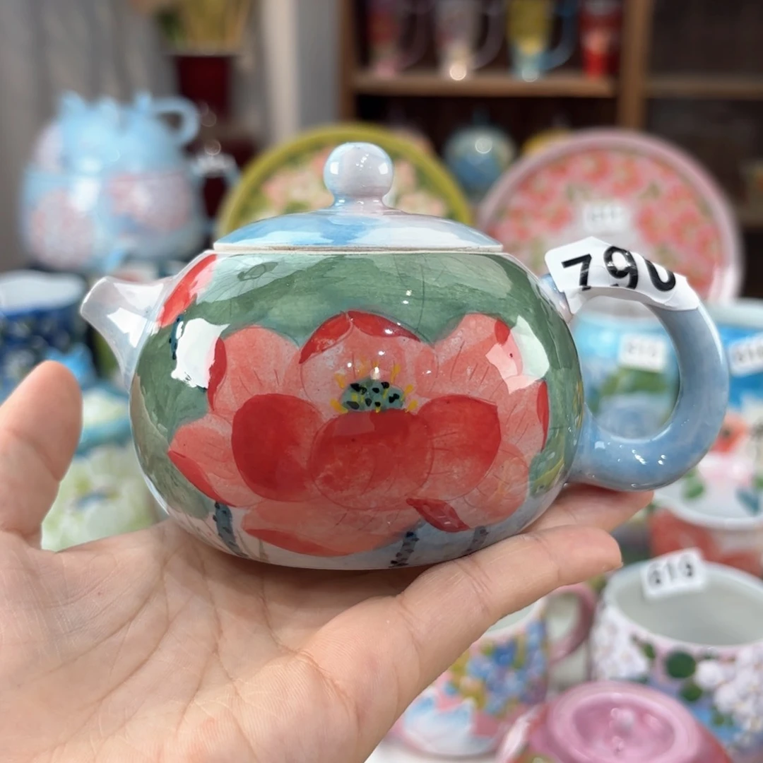 景德镇手绘高温釉下彩陶瓷茶具