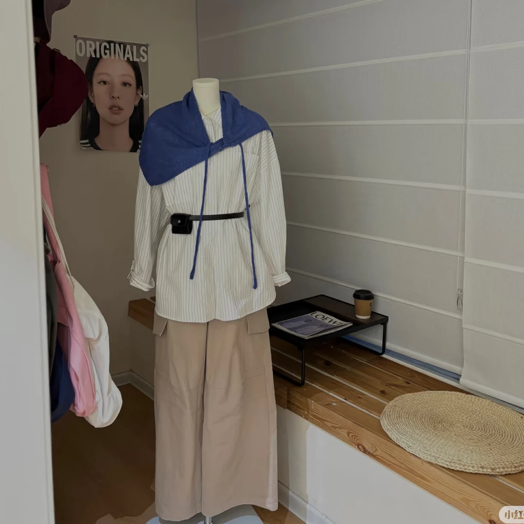 （900-999编码）氧气晴空蓝法式娃娃背心衬衫女夏季显瘦宽松小衫