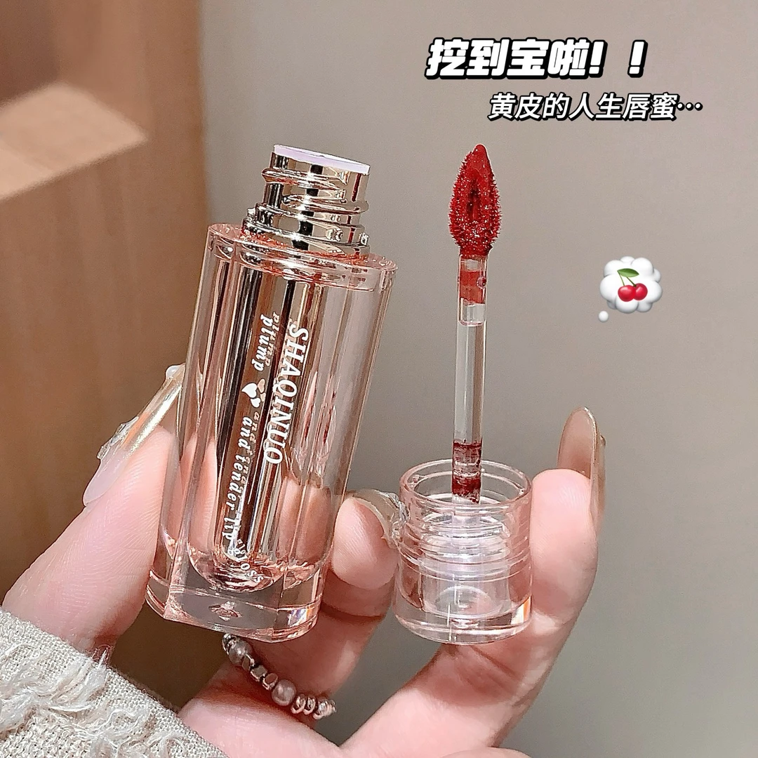 冰透嘟嫩唇釉水润嘟嘟唇蜜哑光柔雾清透水光学生素颜显白持久美妆