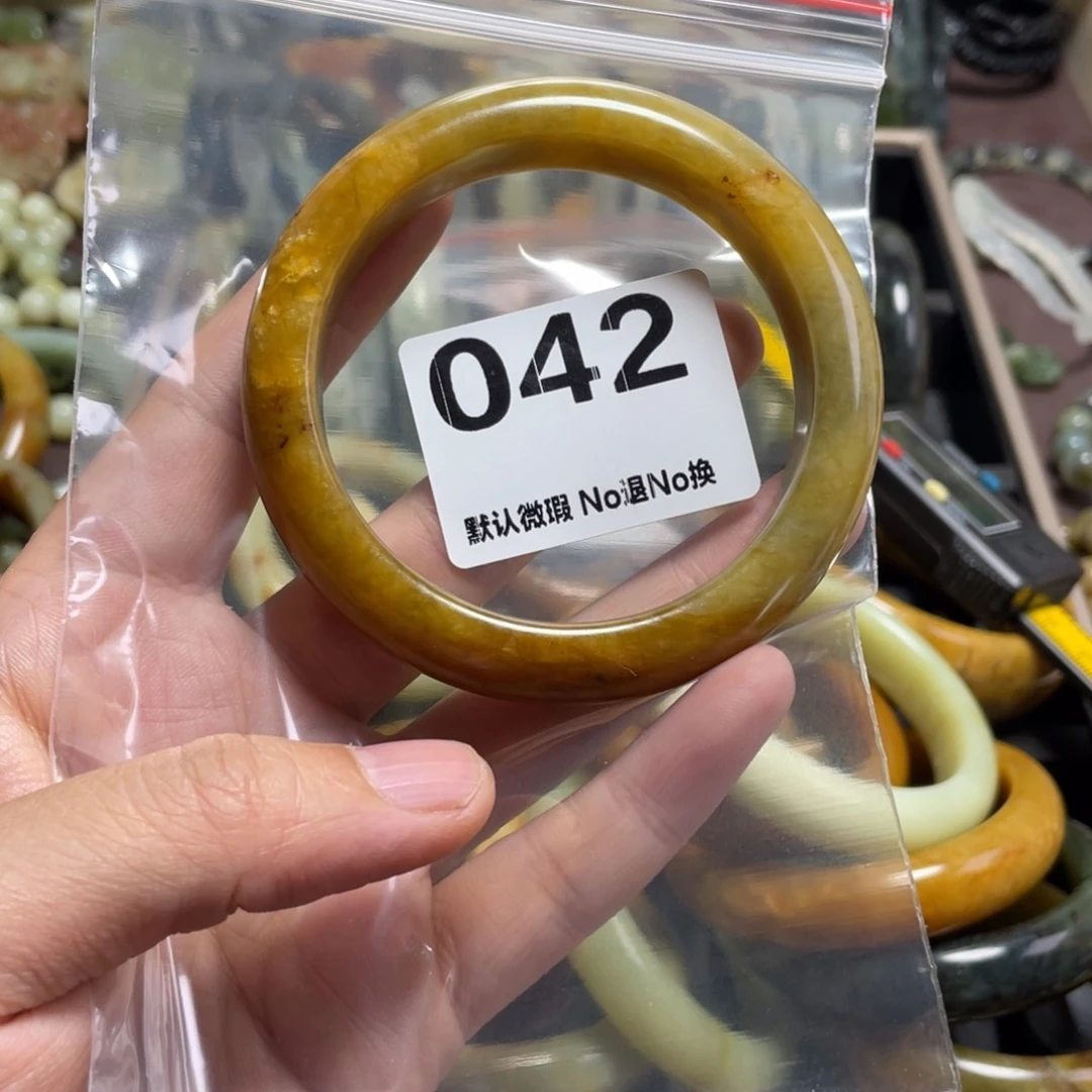 蛇纹石玉未镶嵌手镯C*£