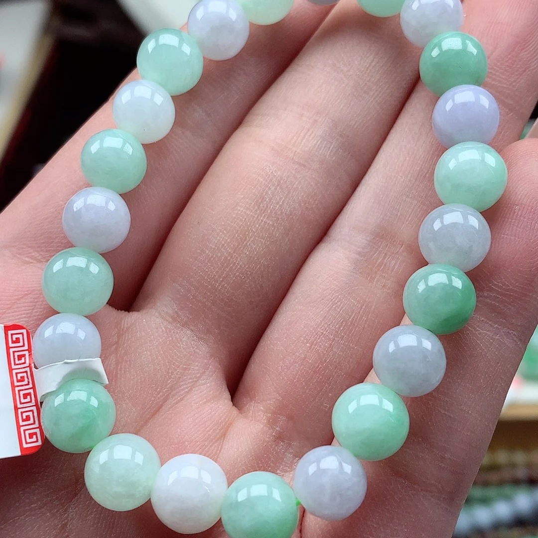 小***子翡翠未镶嵌手链翡翠