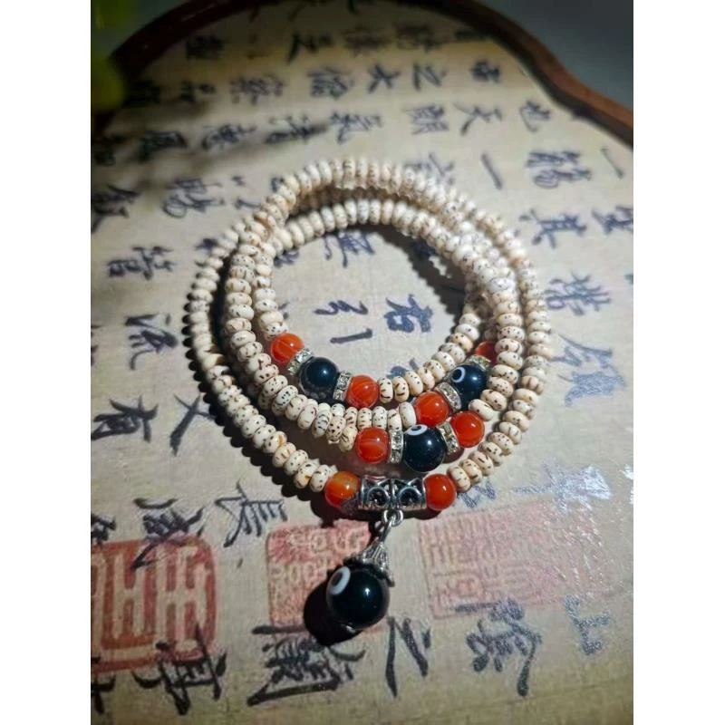 星月菩提 红珠黑珠 多圈手串（无礼盒）206