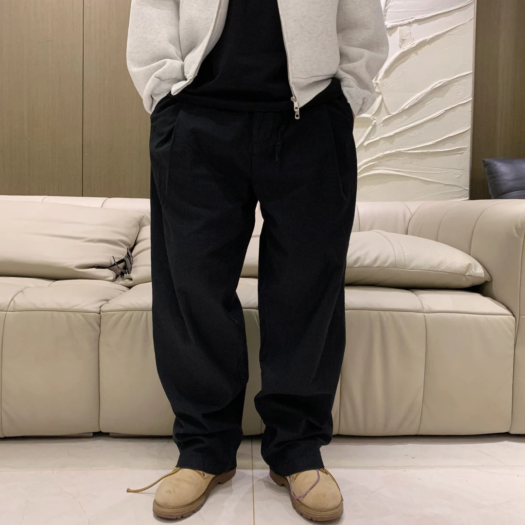 【JYEPRINCE李素景】秋季新款男士宽松亚麻休闲裤透气弯刀阔腿裤