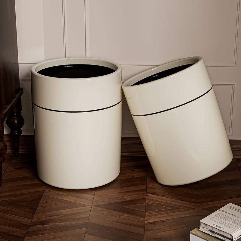 家用垃圾桶大容量新款高颜值厨房奶油客厅卧室卫生间大号简约纸篓
