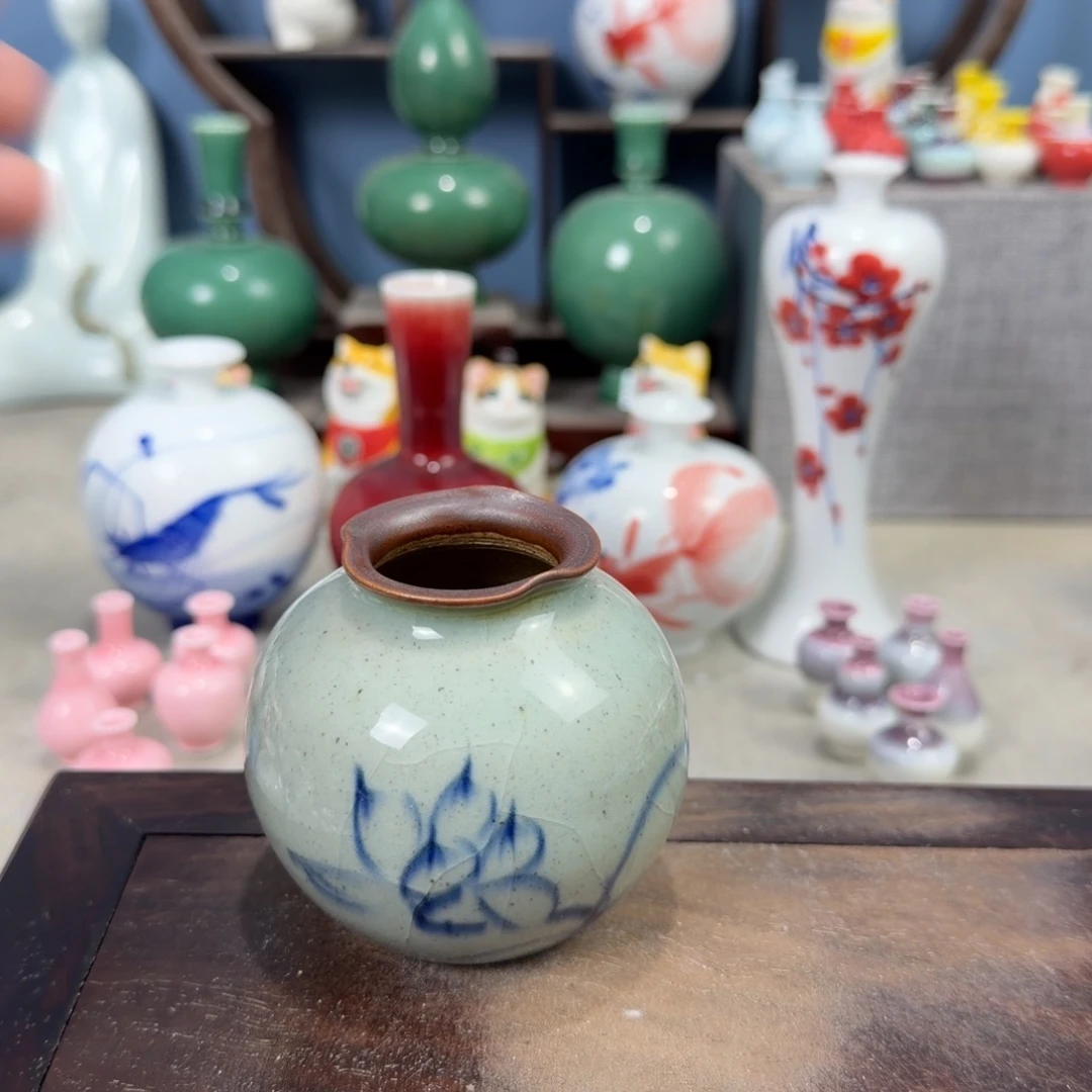 陶瓷手工小花器摆件