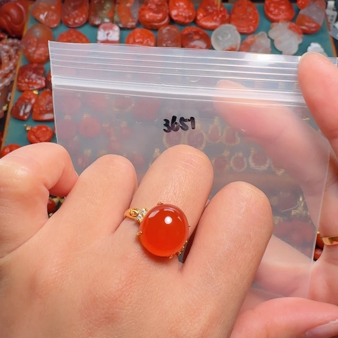 南红玛瑙南红银S925镶嵌