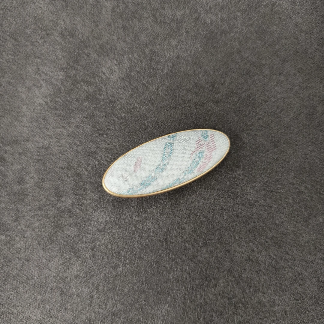 【橙庐】112465原创宝相花宋锦小号椭圆形鸭嘴发夹 花色随机中国风