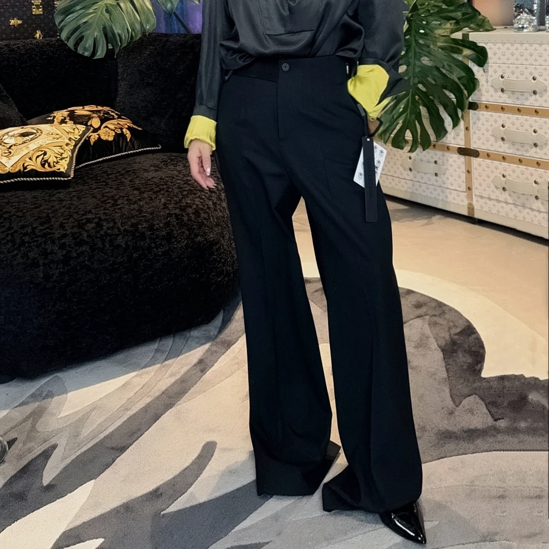 【顾文婷推荐】蒋云25 精纺醋酸腰带直筒裤 E25SS10213AA102