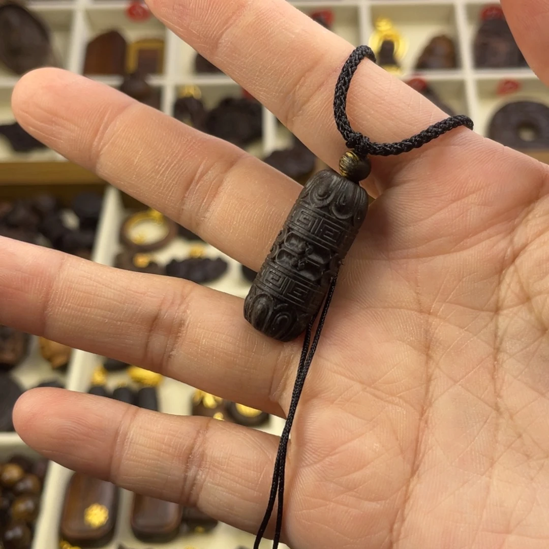 木质类桶珠吊坠脖挂一套