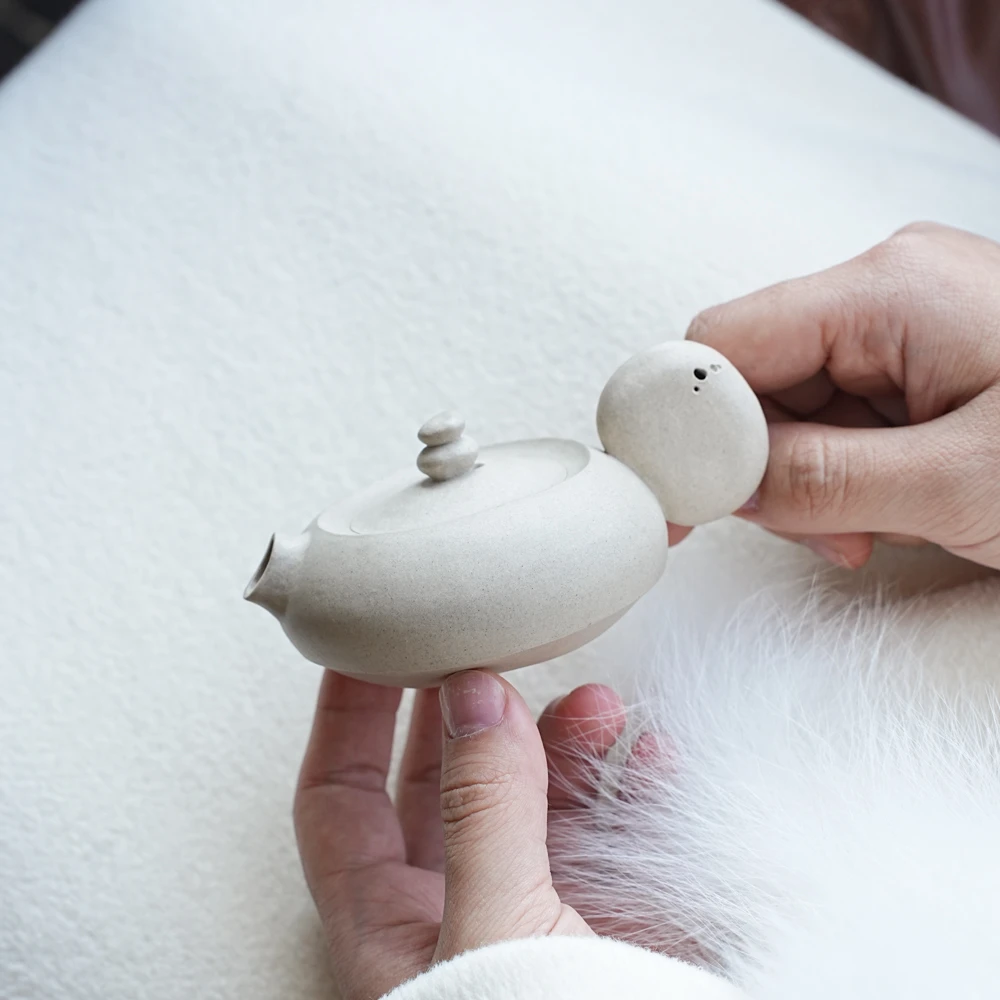 松泉茶器丨《鹅卵石-不圆》紫砂 茶壶 茶道