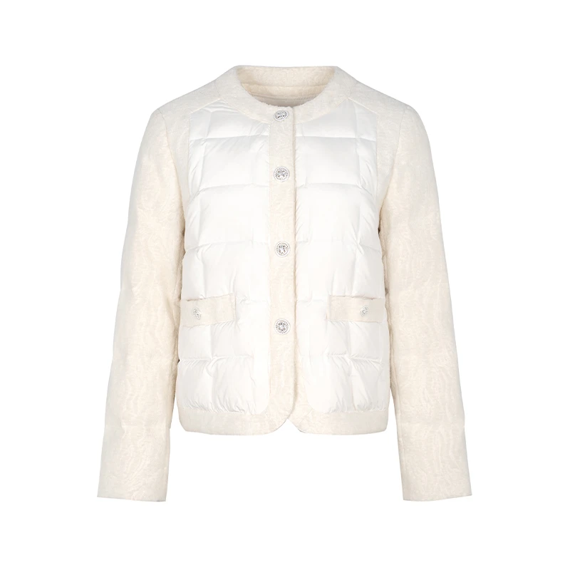 【籽言专属】商场同款新品精致小香拼接羽绒服N1010A34803