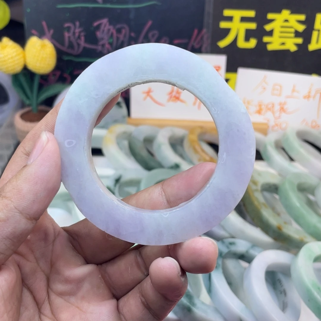 定制翡翠未镶嵌纯天然A货翡翠手镯