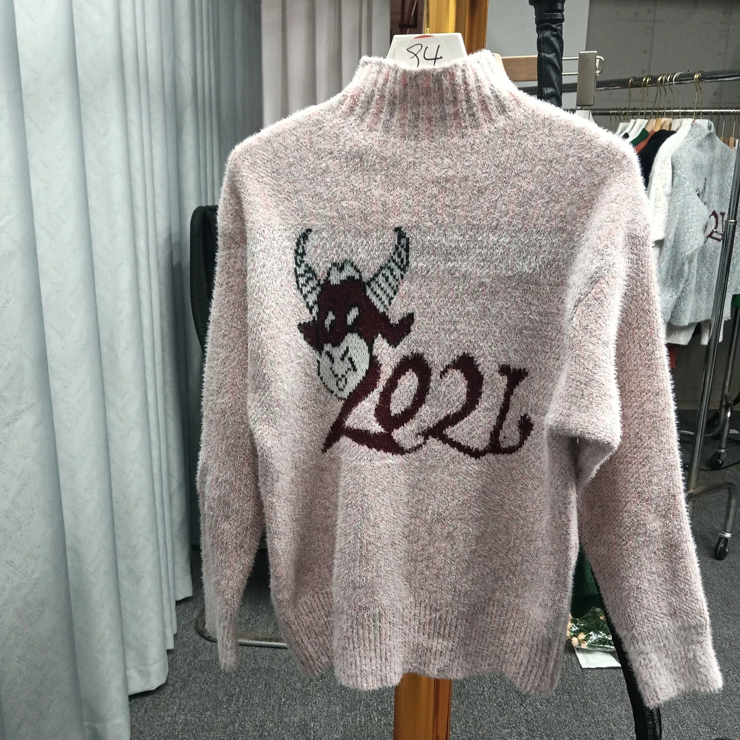 1244半高领打底衫女秋冬新款韩版套头加厚内搭针织衫毛衣上衣