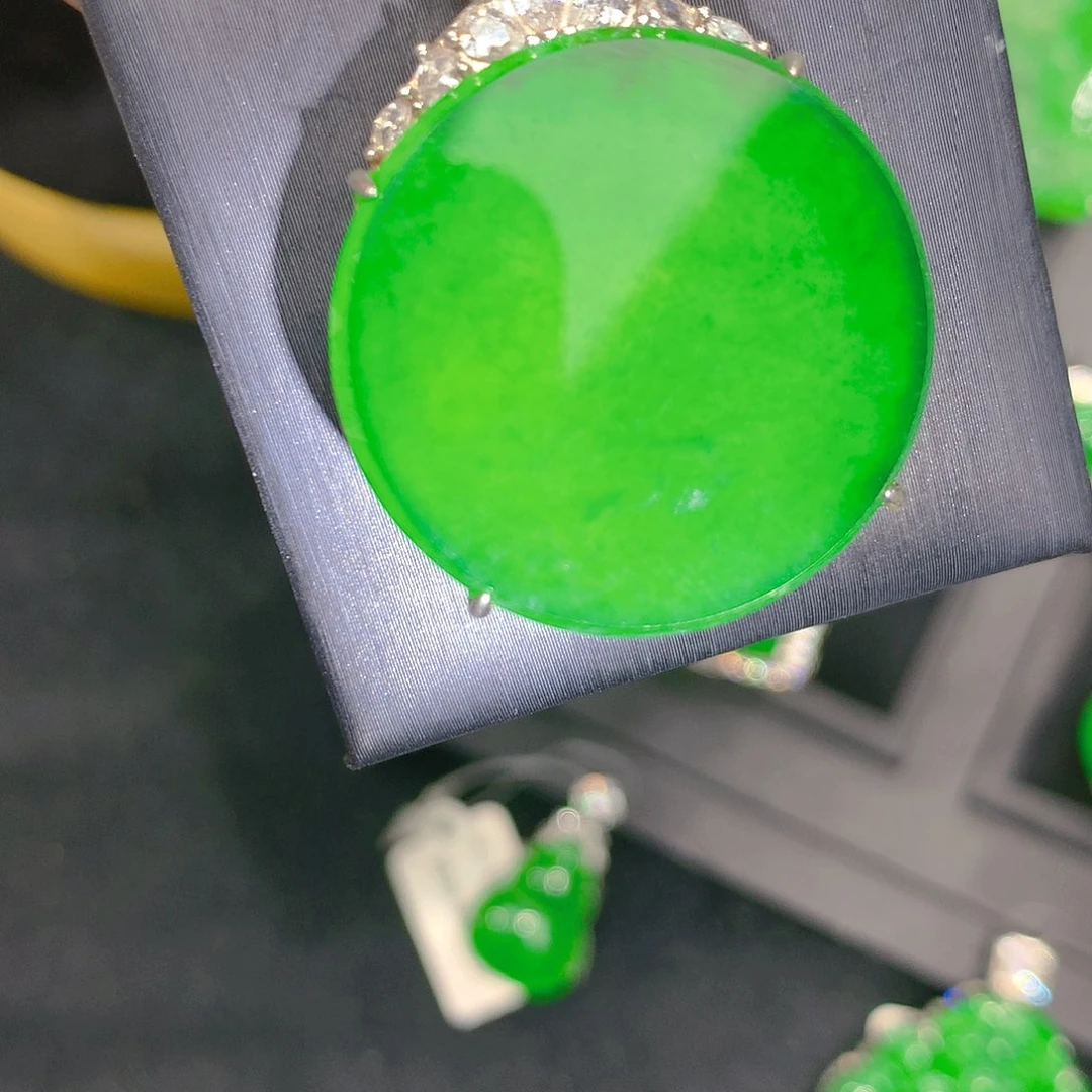 翡翠银S925镶嵌颈饰0000012