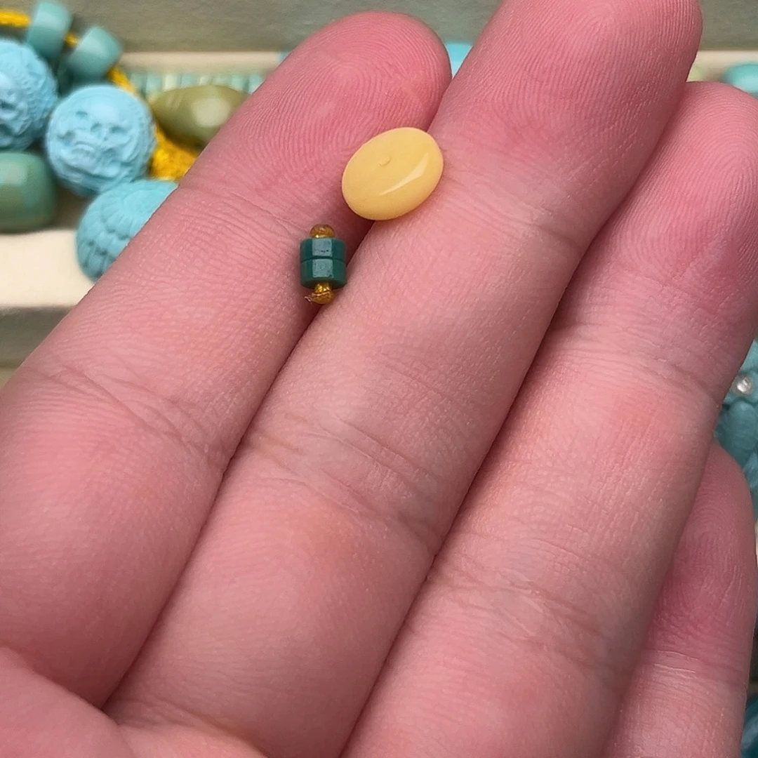 未镶嵌蜜蜡发饰3.8尺寸
