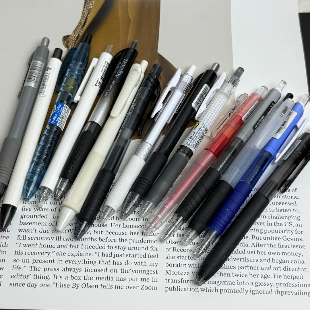 【全进口按动笔】日系进口斑马百乐樱花多品牌红蓝黑中性笔0.5mm