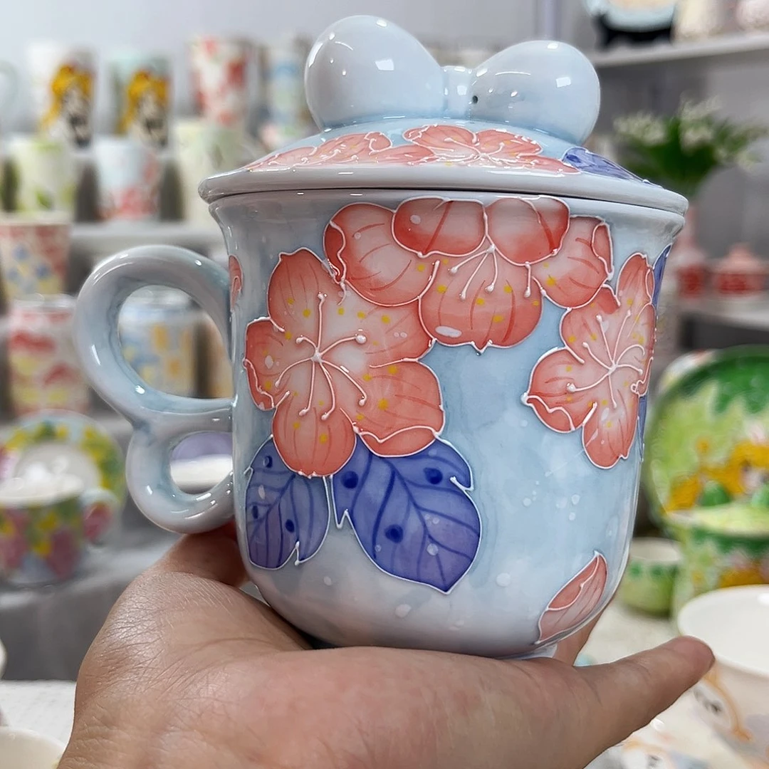 手绘高温釉下彩陶瓷