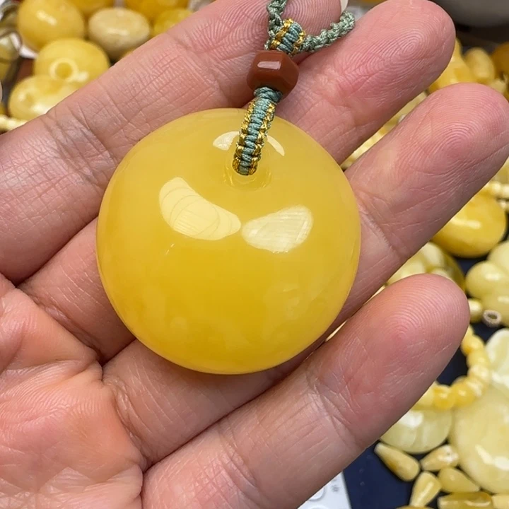 蜜蜡未镶嵌毛衣链天然蜜蜡