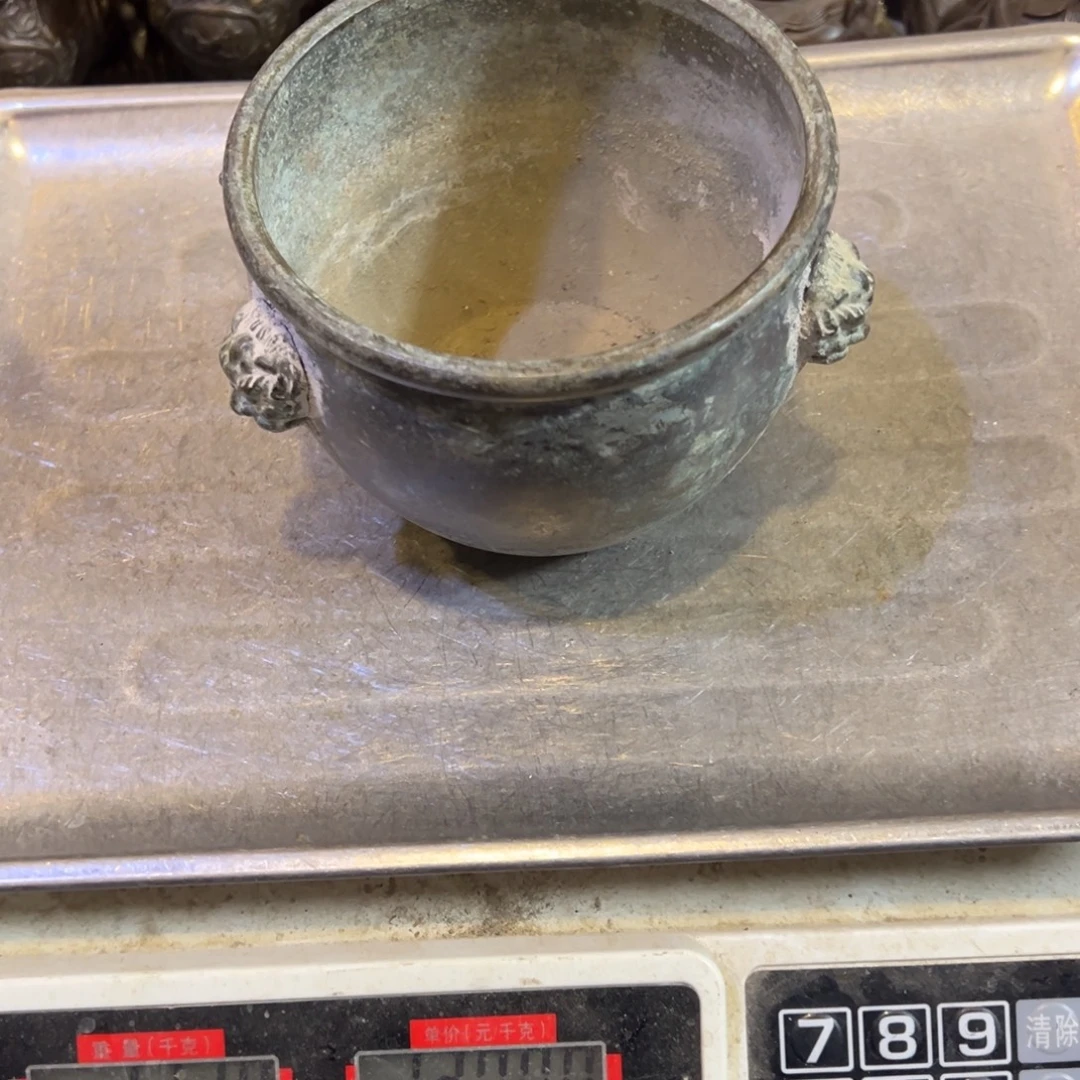 陈***福黄铜摆件，文房摆件