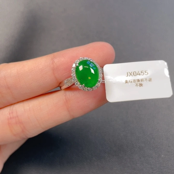 吊坠(不含链)银S925镶嵌翡翠