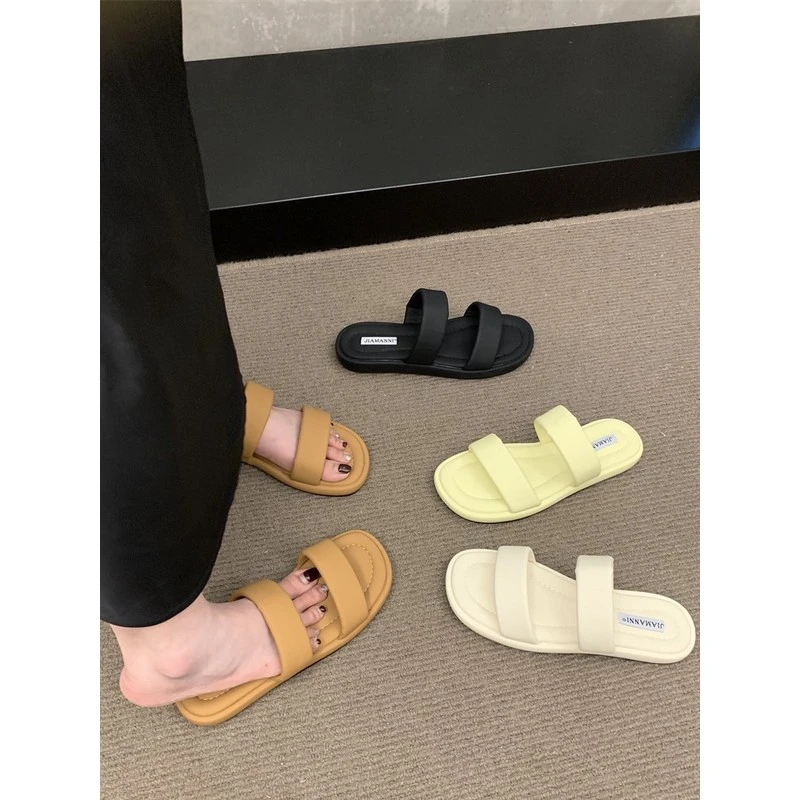 【法国设计师】厚底休闲软底踩屎感一字凉拖鞋女鞋子外穿2025年新