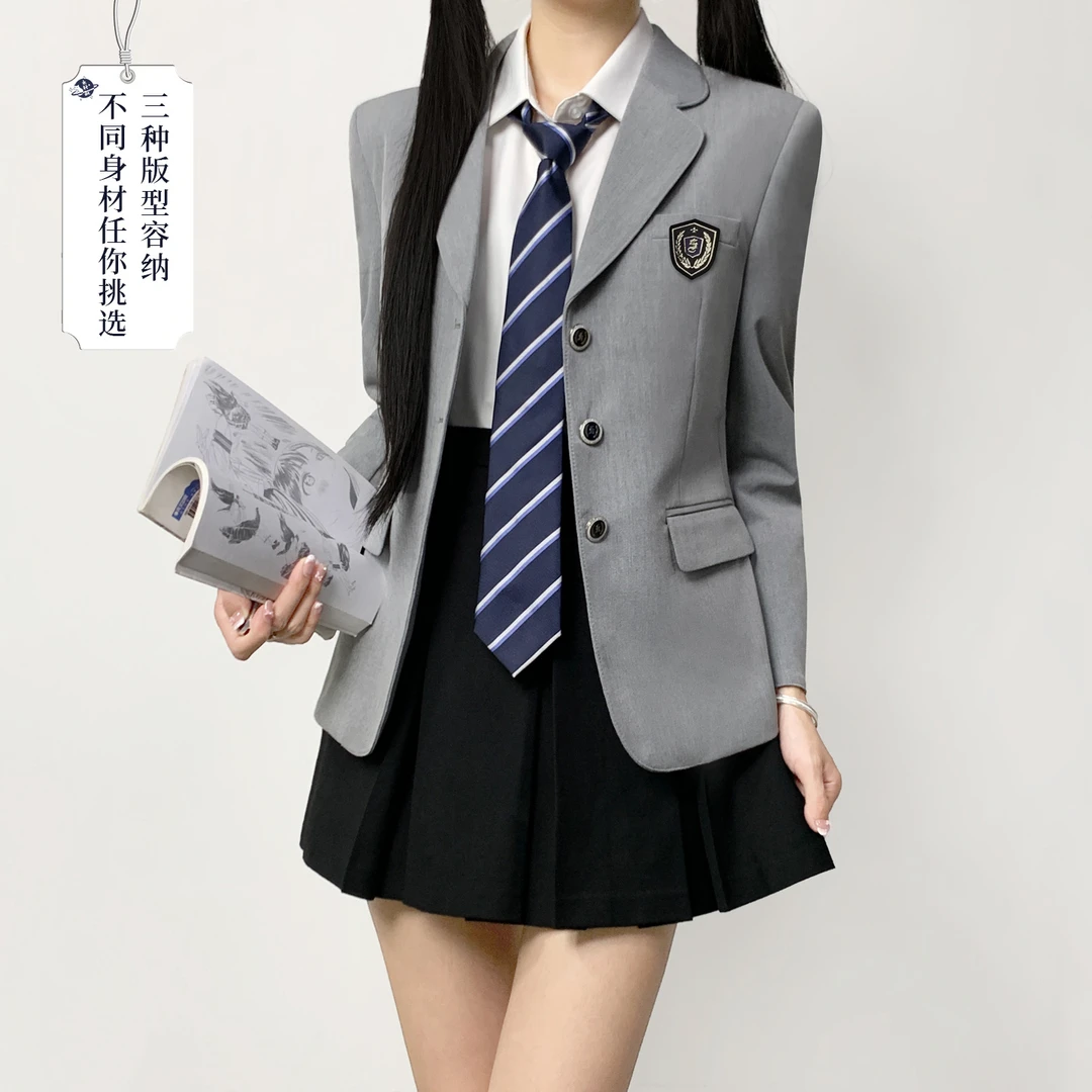 木村叔jk制服灰色西装外套女学院风日系原创标准版女学生校供制服