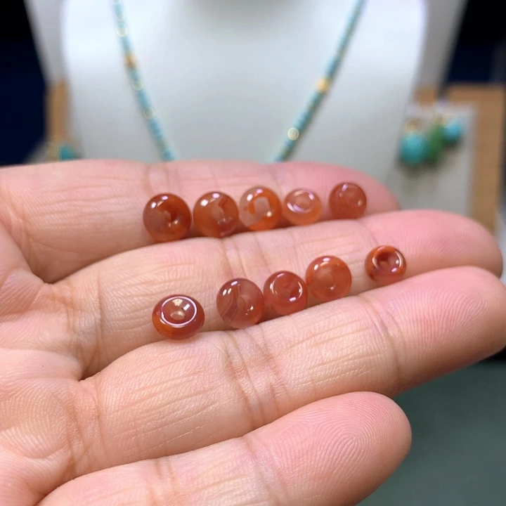 南红玛瑙未镶嵌平安扣