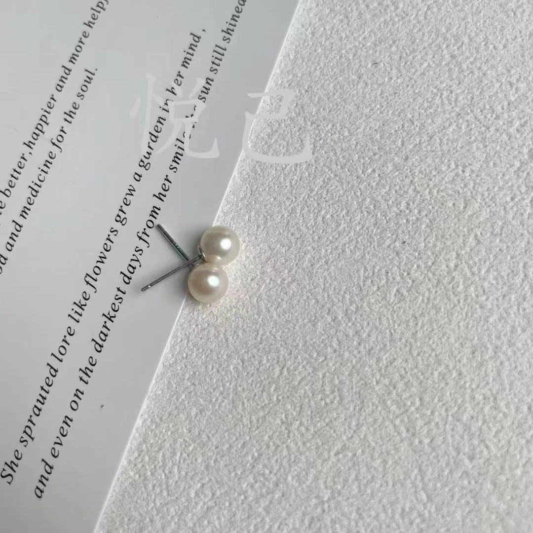 极光淡水极光小耳钉 5-6mm （悦己）s925银 X711