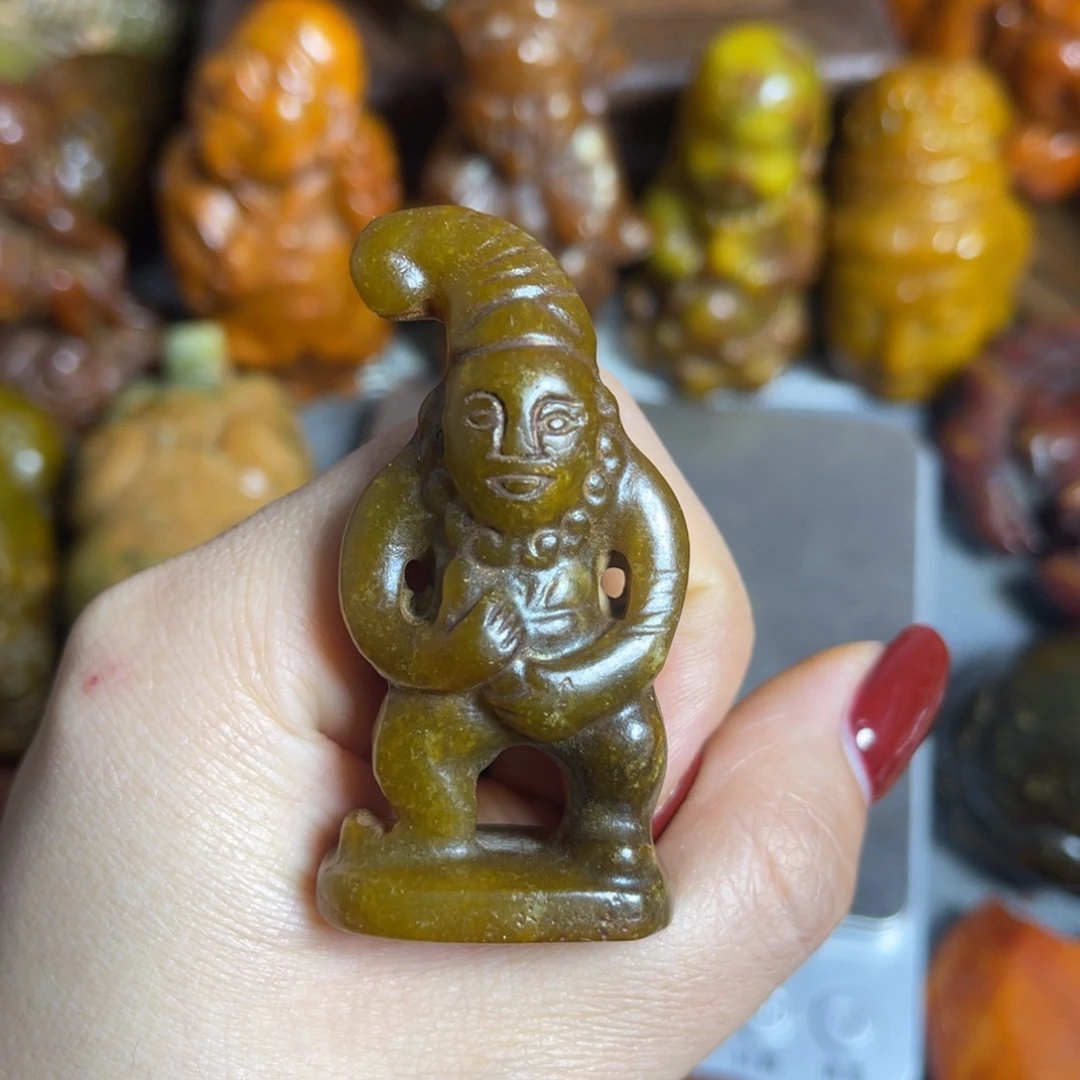 蛇纹石玉合金颈饰