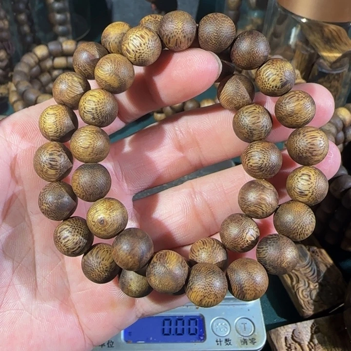 手串沉香黄棋老料圆珠单圈1.1多样性发一