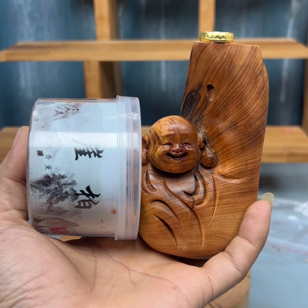 一***二木崖柏木摆件手把件，