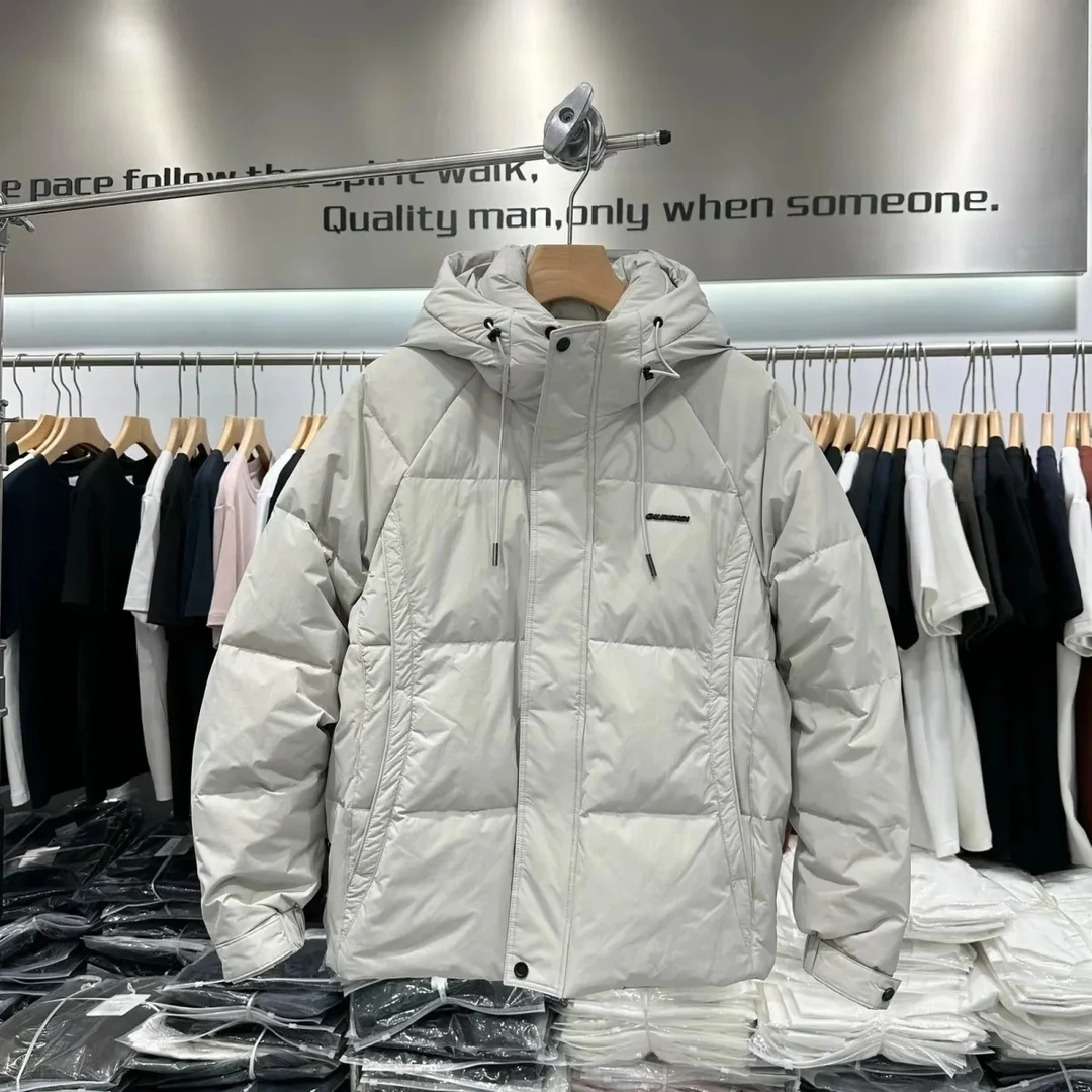 羽绒服男士冬季新款加厚保暖休闲宽松潮牌连帽百搭白鸭绒羽绒外套