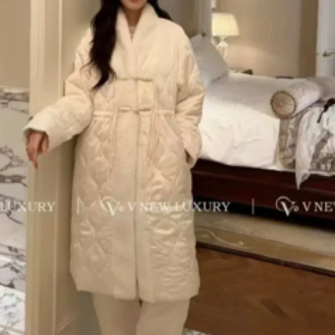 丝奢丝奢一炉暖意2024新款夹棉保暖家居服套装可外穿