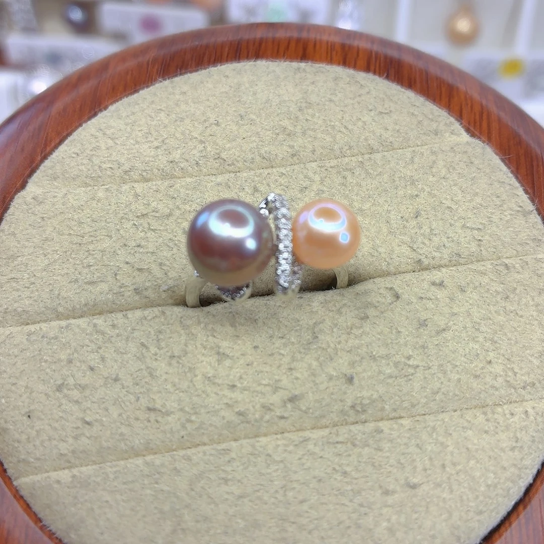 合金淡水珍珠戒指