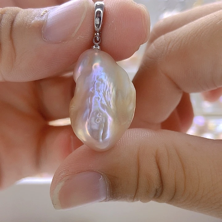 颈饰银S925镶嵌淡水珍珠69