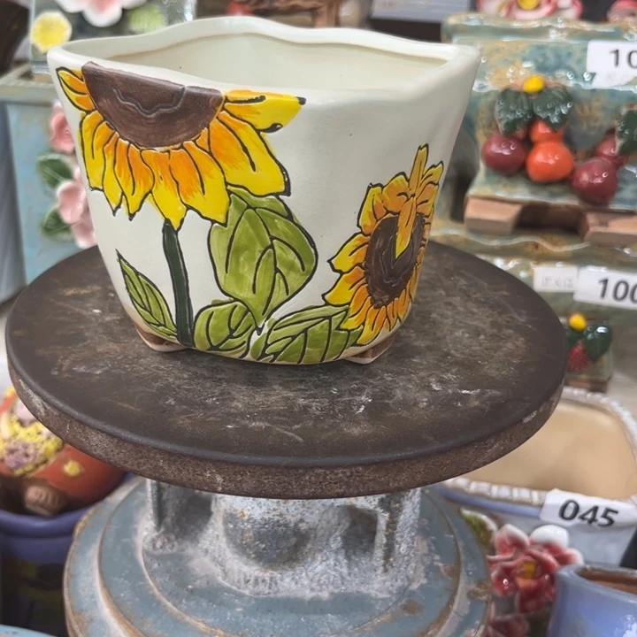 紫砂花盆粗陶材质多肉花盆