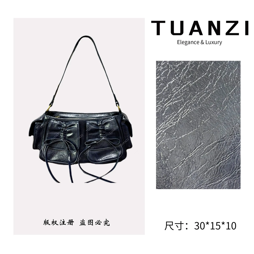 TUANZI【高端玩家】秋冬新款小众设计腋下机车包 SD-50081-暗调蓝