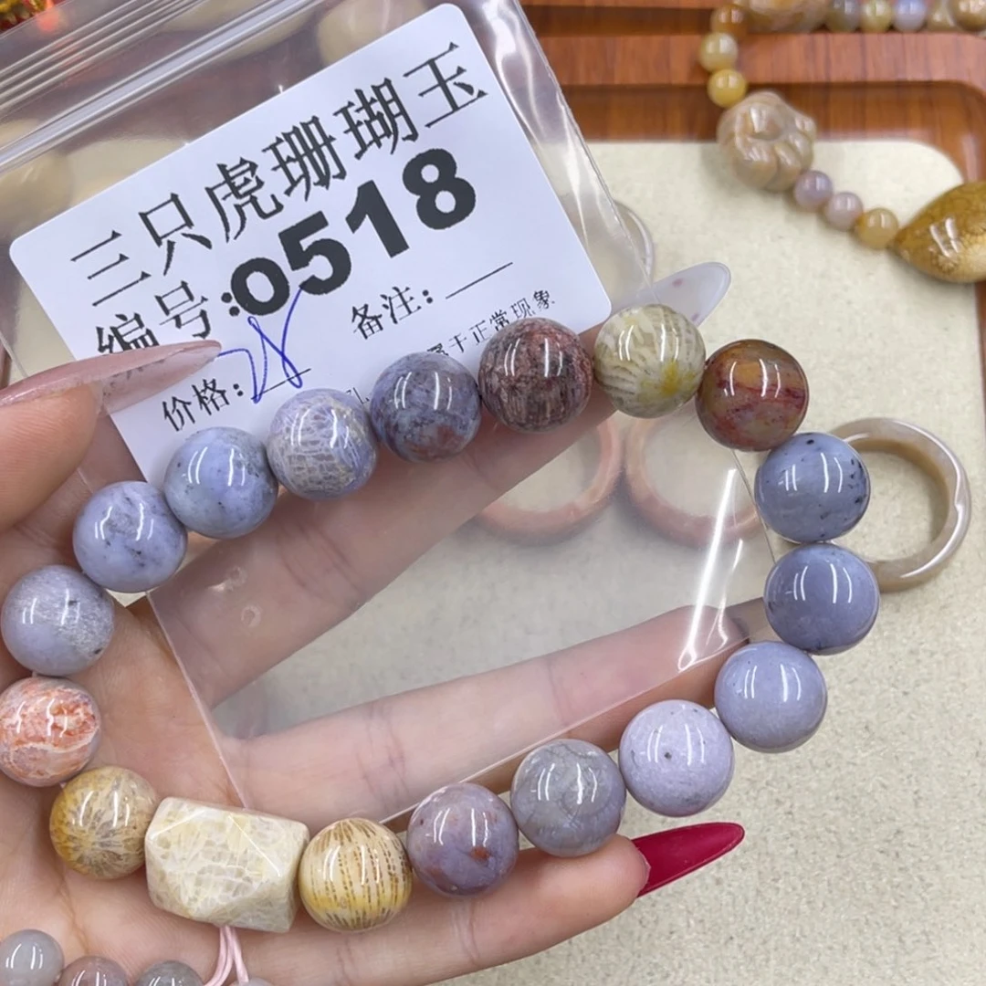 土***匪硅化珊瑚（珊瑚玉）h未镶嵌