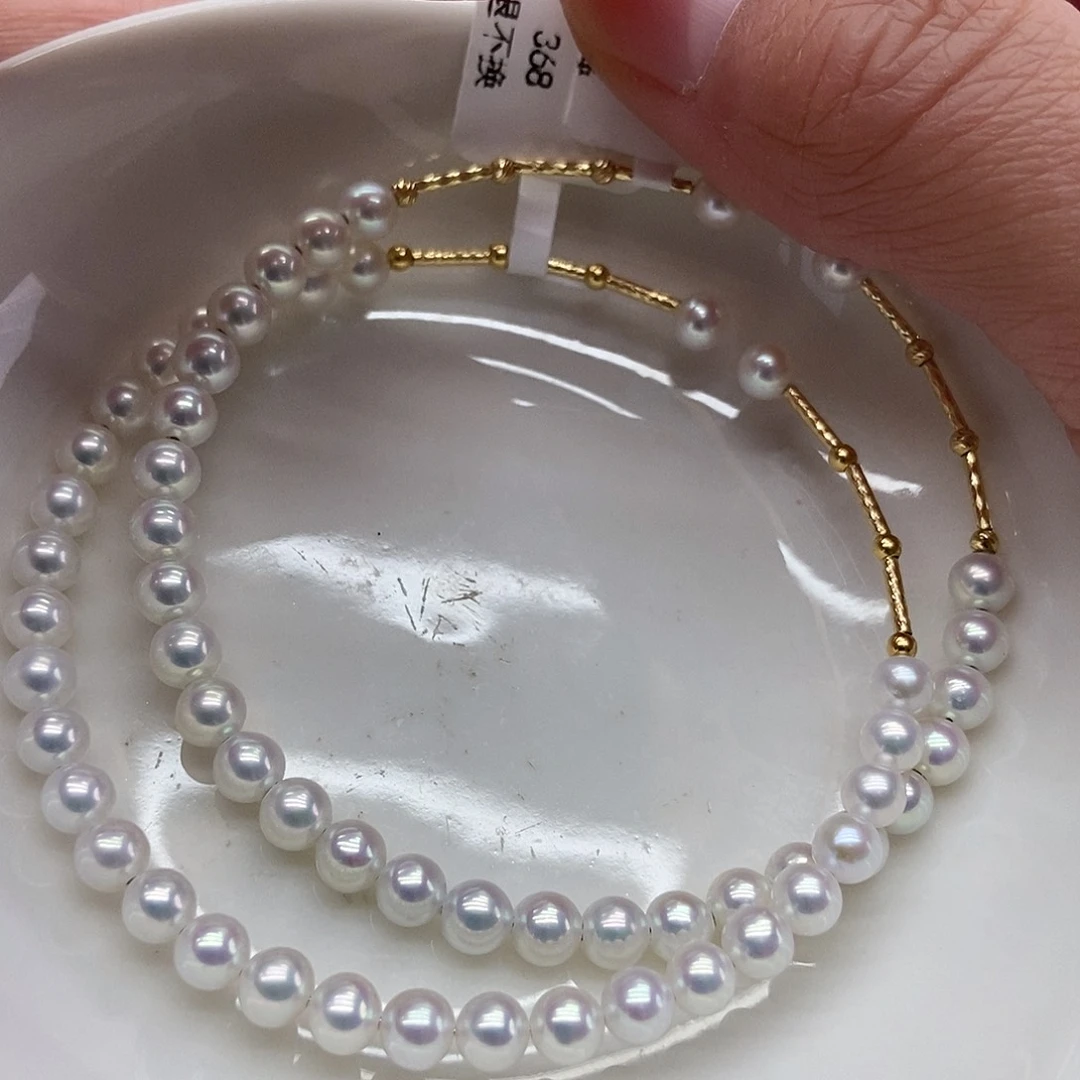 手镯淡水珍珠18K金镶嵌@@DS0001