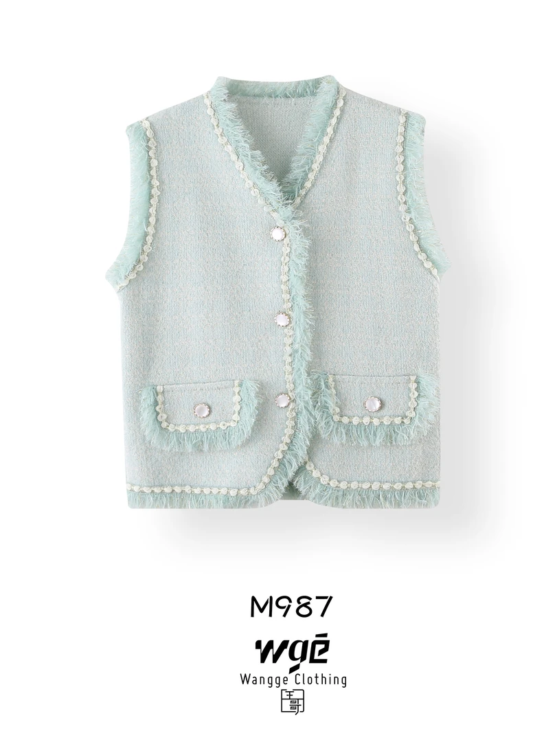 2025韩系高定洋气小香风 单马甲-987