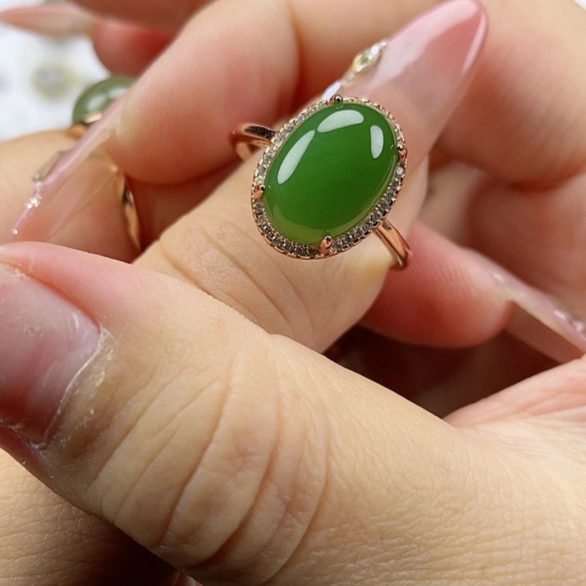 【闪购商品】和田玉（碧玉）纯天然和田玉和田玉戒指未镶嵌